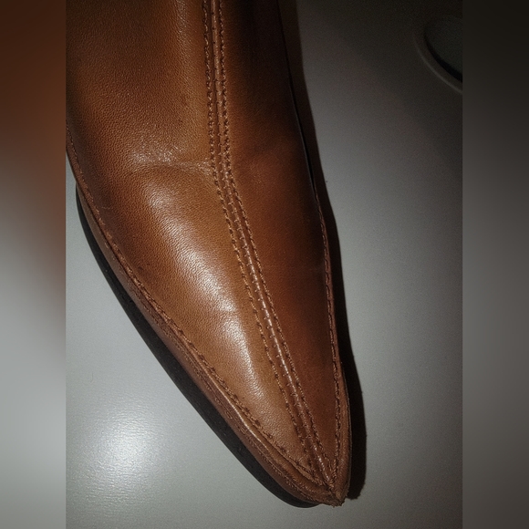 Honey brown leather ankle boots by Bakers - Picture 4 of 6